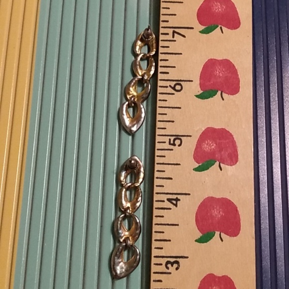 Vtg 90s painted enamel earrings - Picture 2 of 3